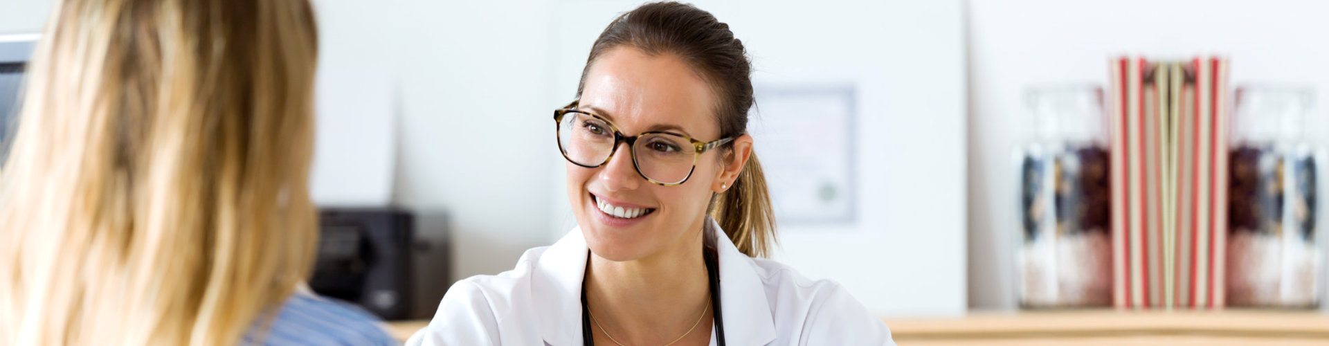 female doctor in her clinic